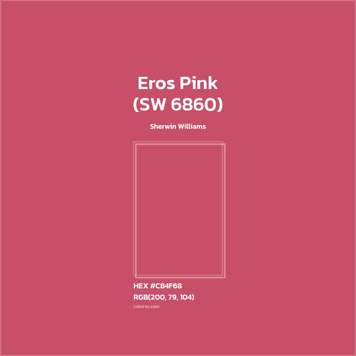 #C84F68 Eros Pink (SW 6860) Paint Sherwin Williams - Color codes and meaning | Matching colors and paints