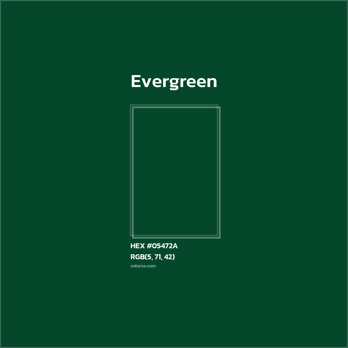 #05472A Evergreen Color  - Color codes and meaning | Matching colors and paints