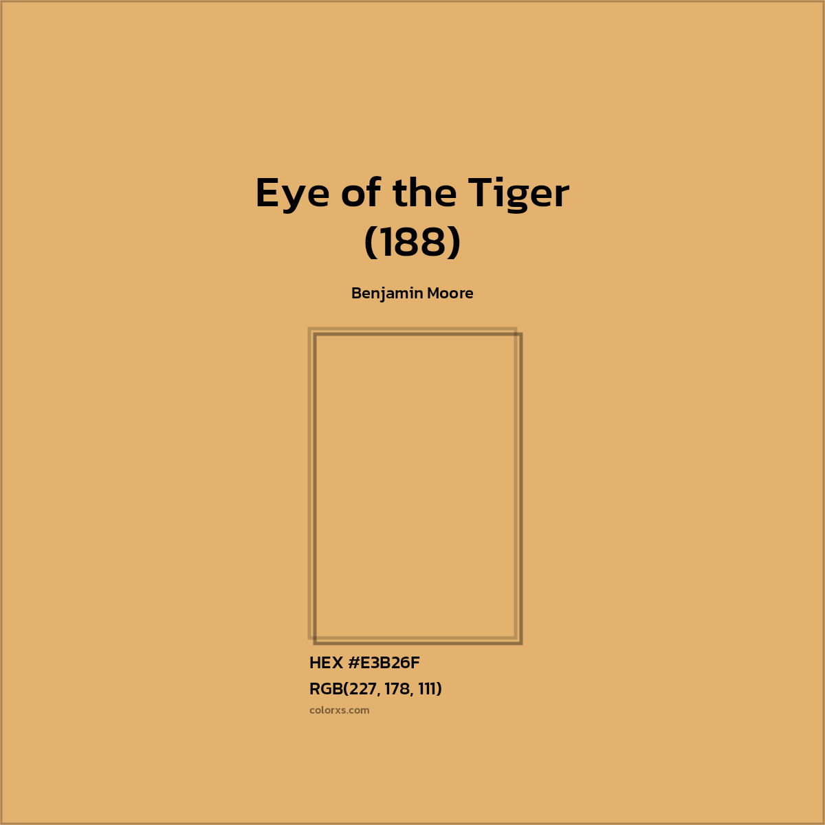 #E3B26F Eye of the Tiger (188) Paint Benjamin Moore - Color codes and meaning | Matching colors and paints
