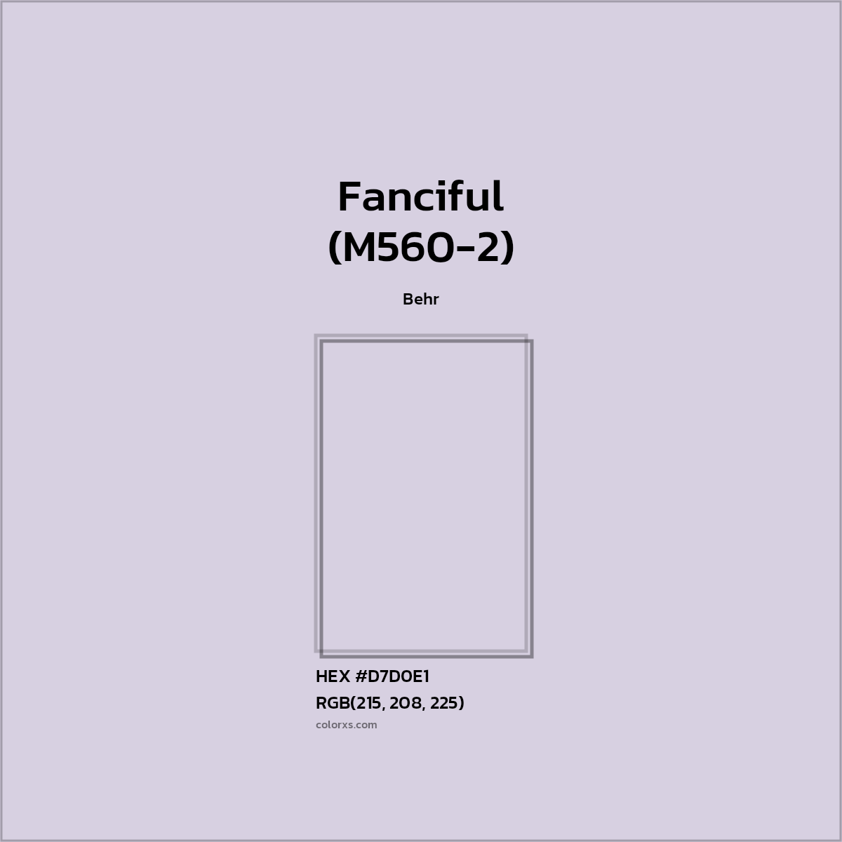 #D7D0E1 Fanciful (M560-2) Paint Behr - Color codes and meaning | Matching colors and paints