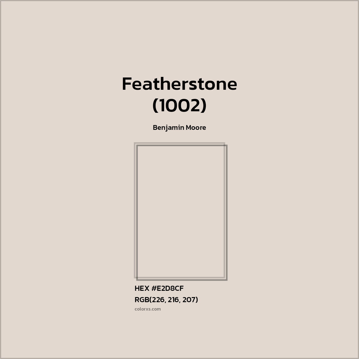 #E2D8CF Featherstone (1002) Paint Benjamin Moore - Color codes and meaning | Matching colors and paints