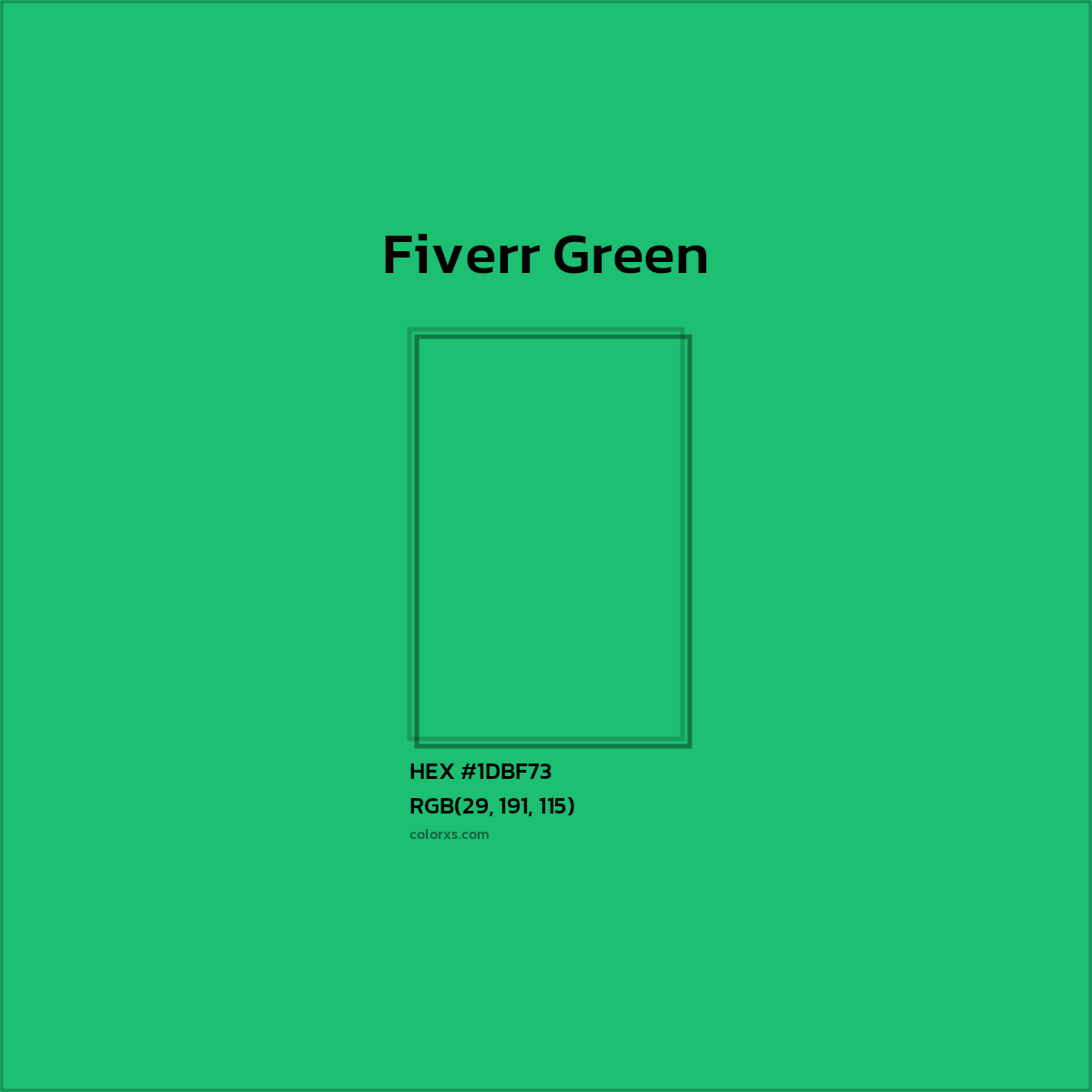 #1DBF73 Fiverr Green Other Brand - Color codes and meaning | Matching colors and paints