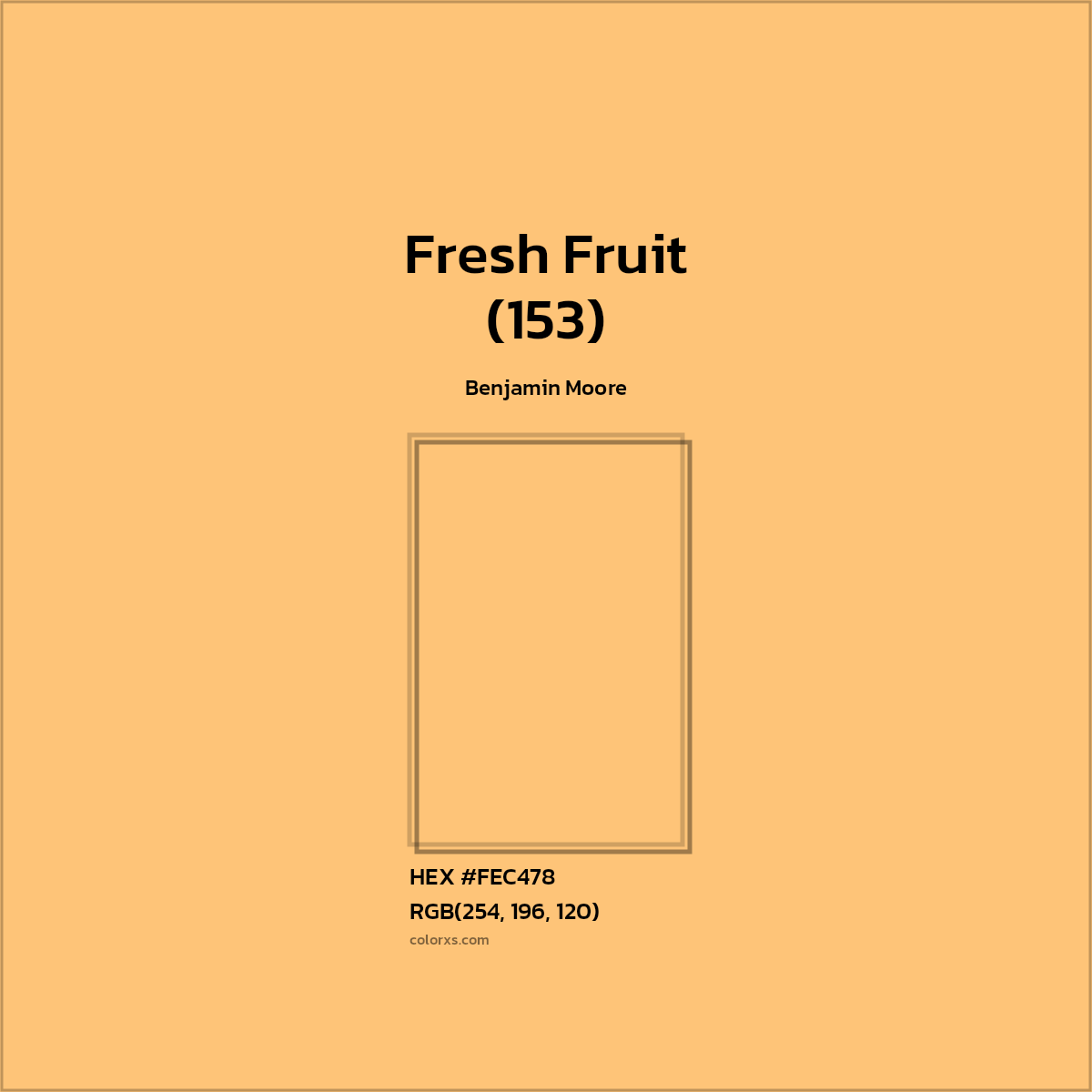 #FEC478 Fresh Fruit (153) Paint Benjamin Moore - Color codes and meaning | Matching colors and paints