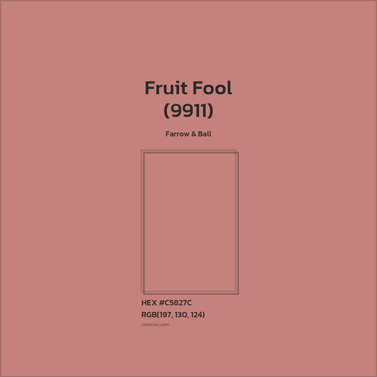 #C5827C Fruit Fool (9911) Paint Farrow & Ball - Color codes and meaning | Matching colors and paints