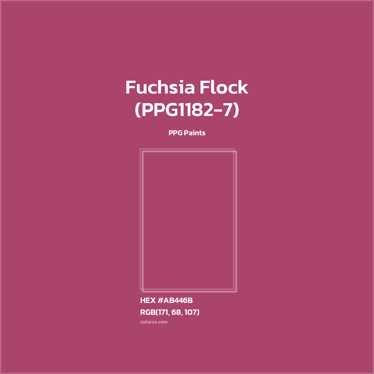 #AB446B Fuchsia Flock (PPG1182-7) Paint PPG Paints - Color codes and meaning | Matching colors and paints