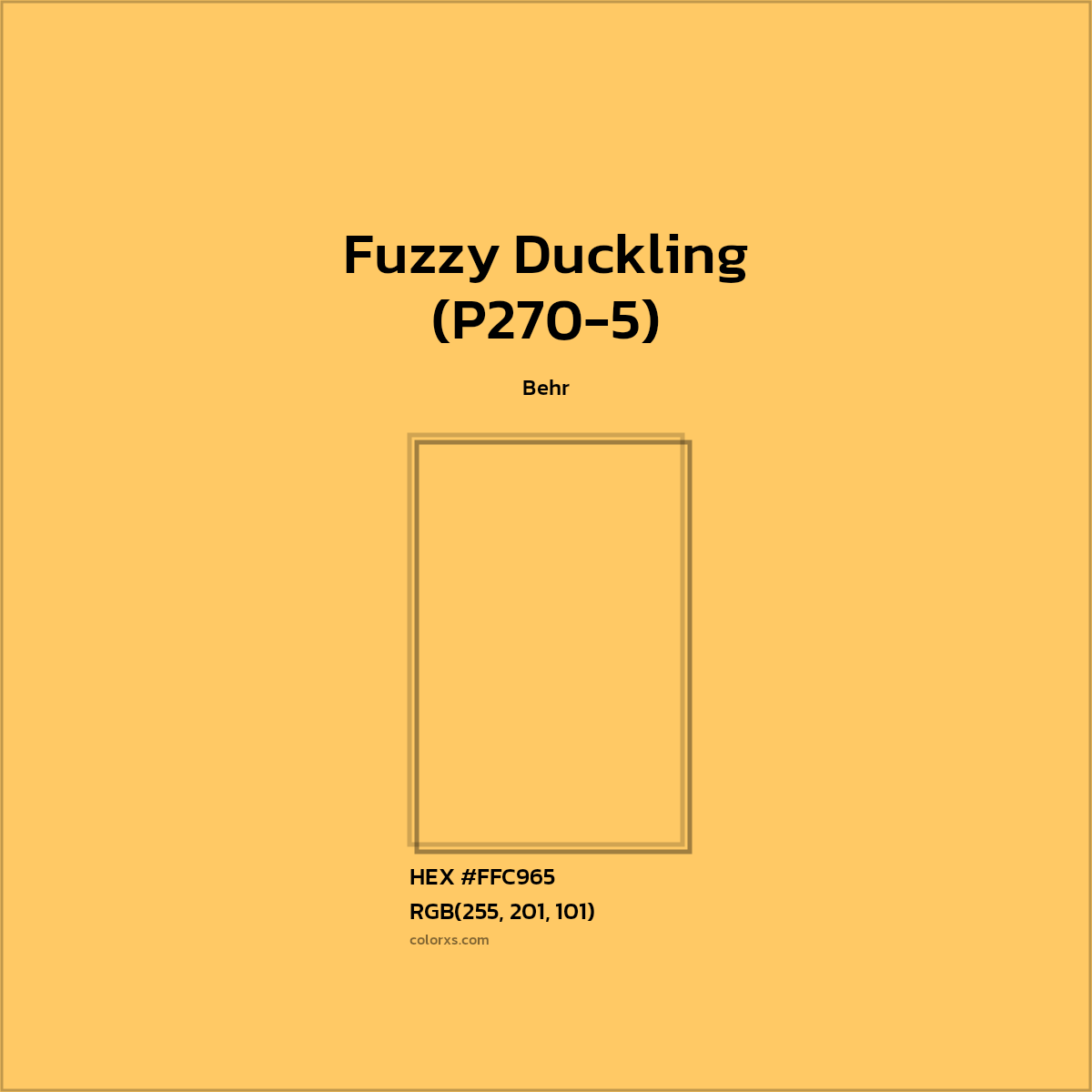 #FFC965 Fuzzy Duckling (P270-5) Paint Behr - Color codes and meaning | Matching colors and paints