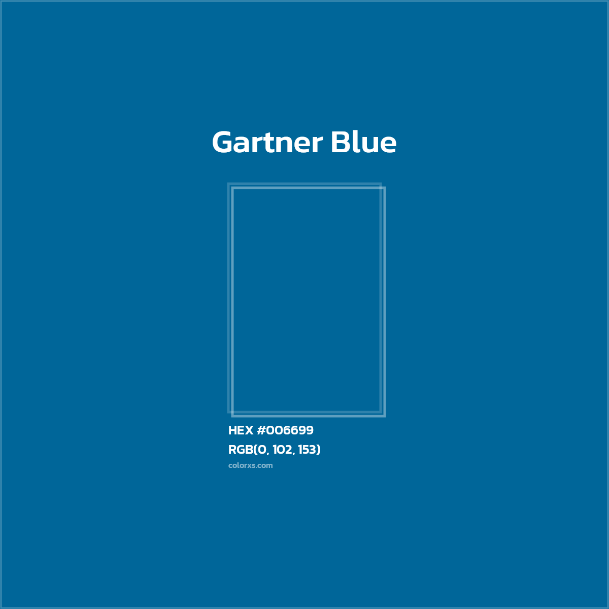 #006699 Gartner Blue Other Brand - Color codes and meaning | Matching colors and paints