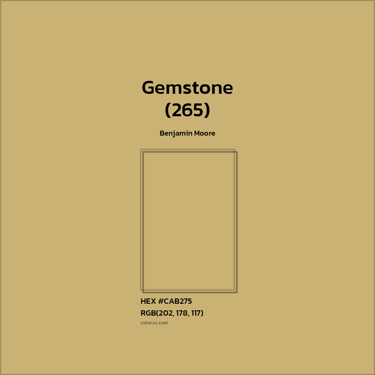 #CAB275 Gemstone (265) Paint Benjamin Moore - Color codes and meaning | Matching colors and paints