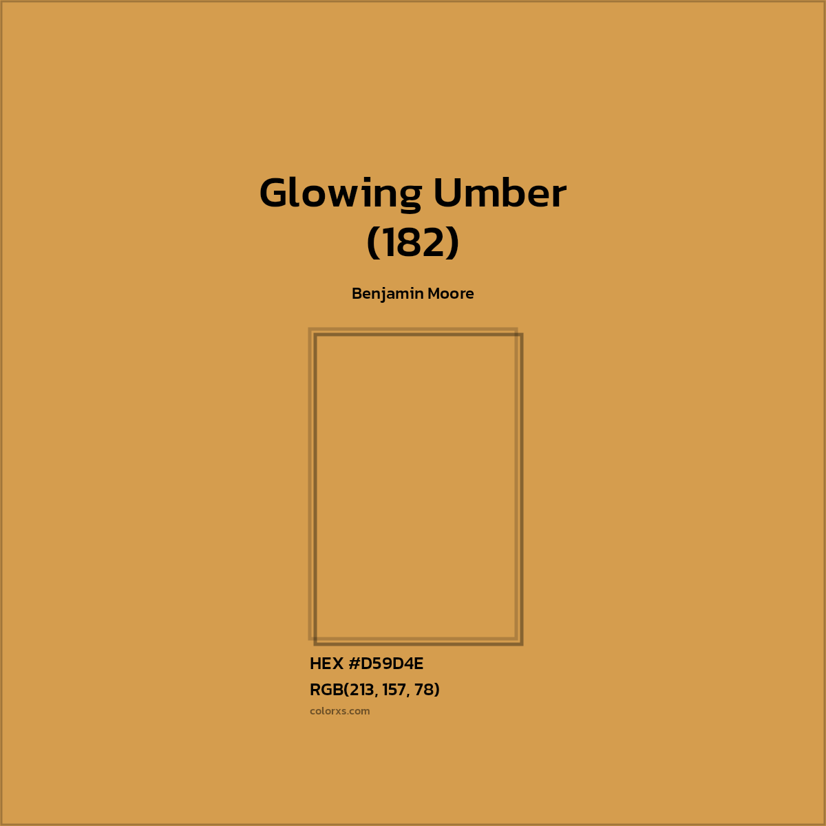 #D59D4E Glowing Umber (182) Paint Benjamin Moore - Color codes and meaning | Matching colors and paints