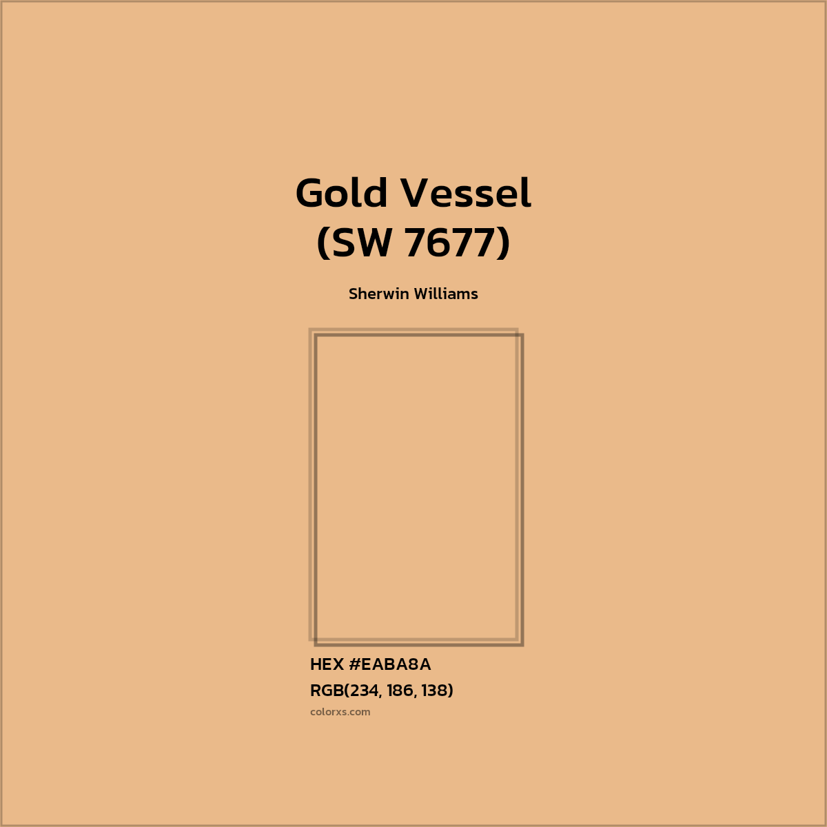 #EABA8A Gold Vessel (SW 7677) Paint Sherwin Williams - Color codes and meaning | Matching colors and paints