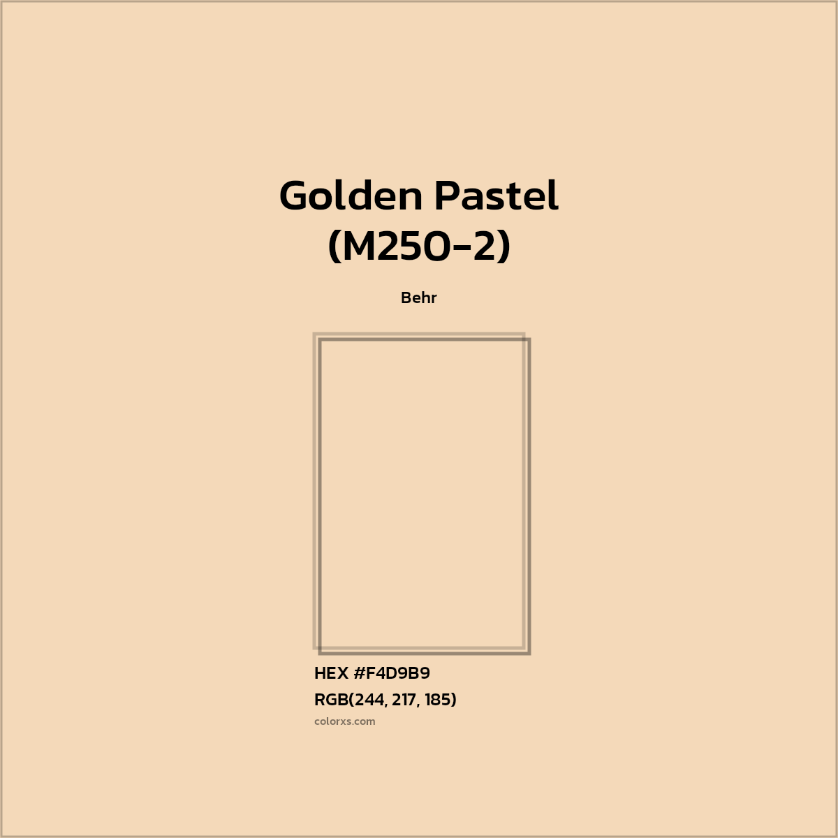 #F4D9B9 Golden Pastel (M250-2) Paint Behr - Color codes and meaning | Matching colors and paints