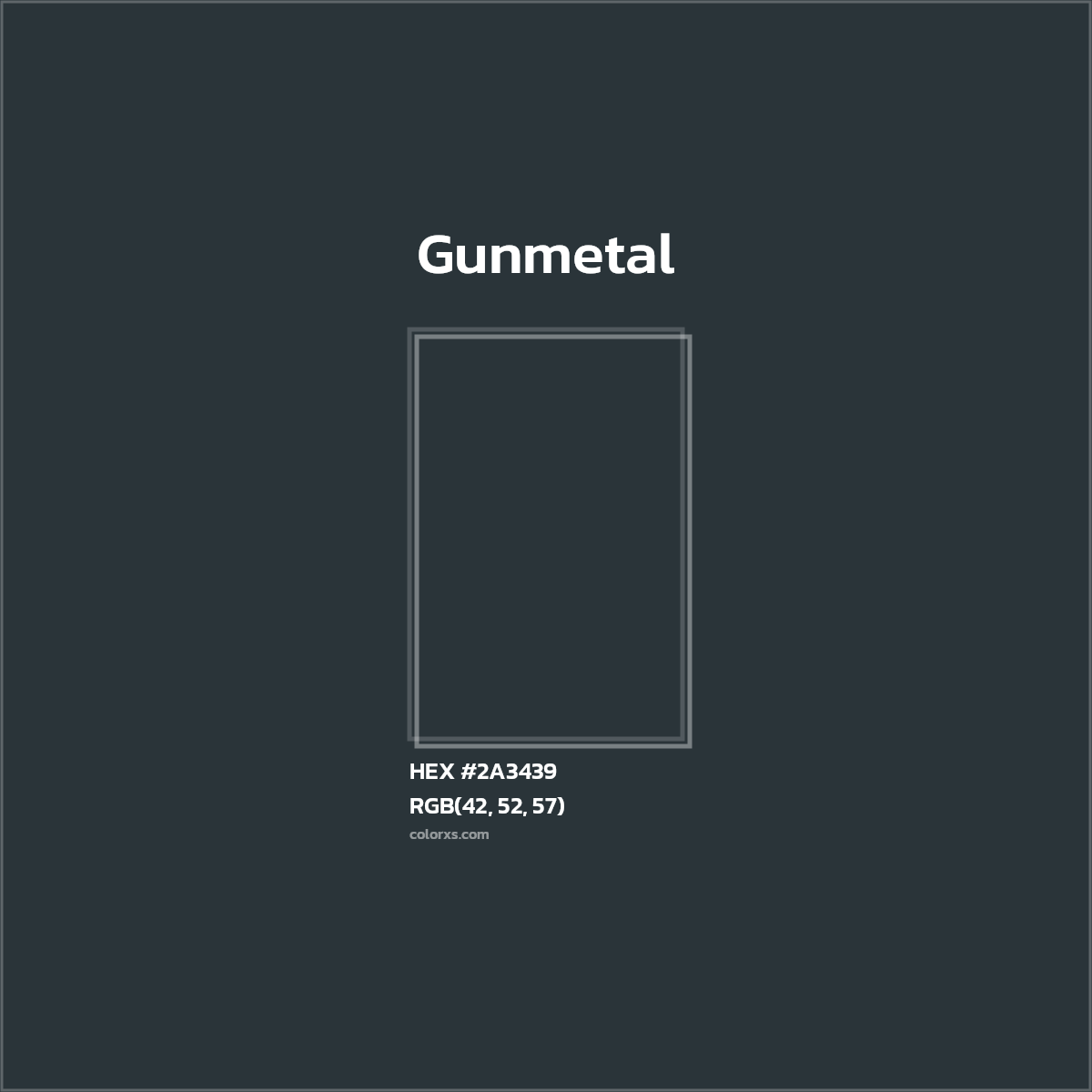 #2A3439 Gunmetal Color  - Color codes and meaning | Matching colors and paints