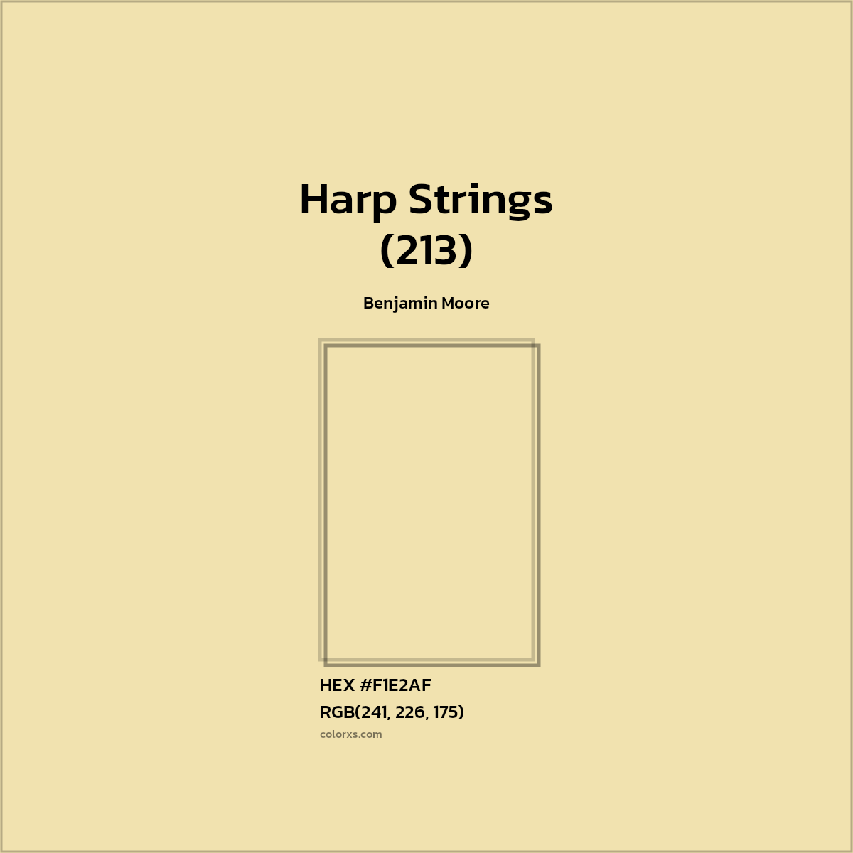 #F1E2AF Harp Strings (213) Paint Benjamin Moore - Color codes and meaning | Matching colors and paints