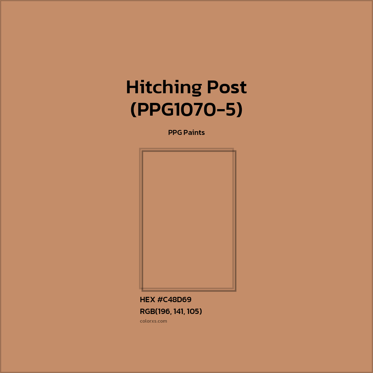 #C48D69 Hitching Post (PPG1070-5) Paint PPG Paints - Color codes and meaning | Matching colors and paints