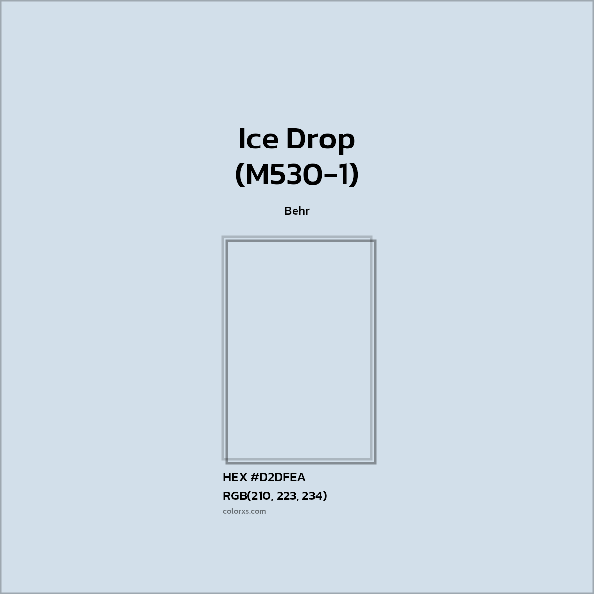 #D2DFEA Ice Drop (M530-1) Paint Behr - Color codes and meaning | Matching colors and paints