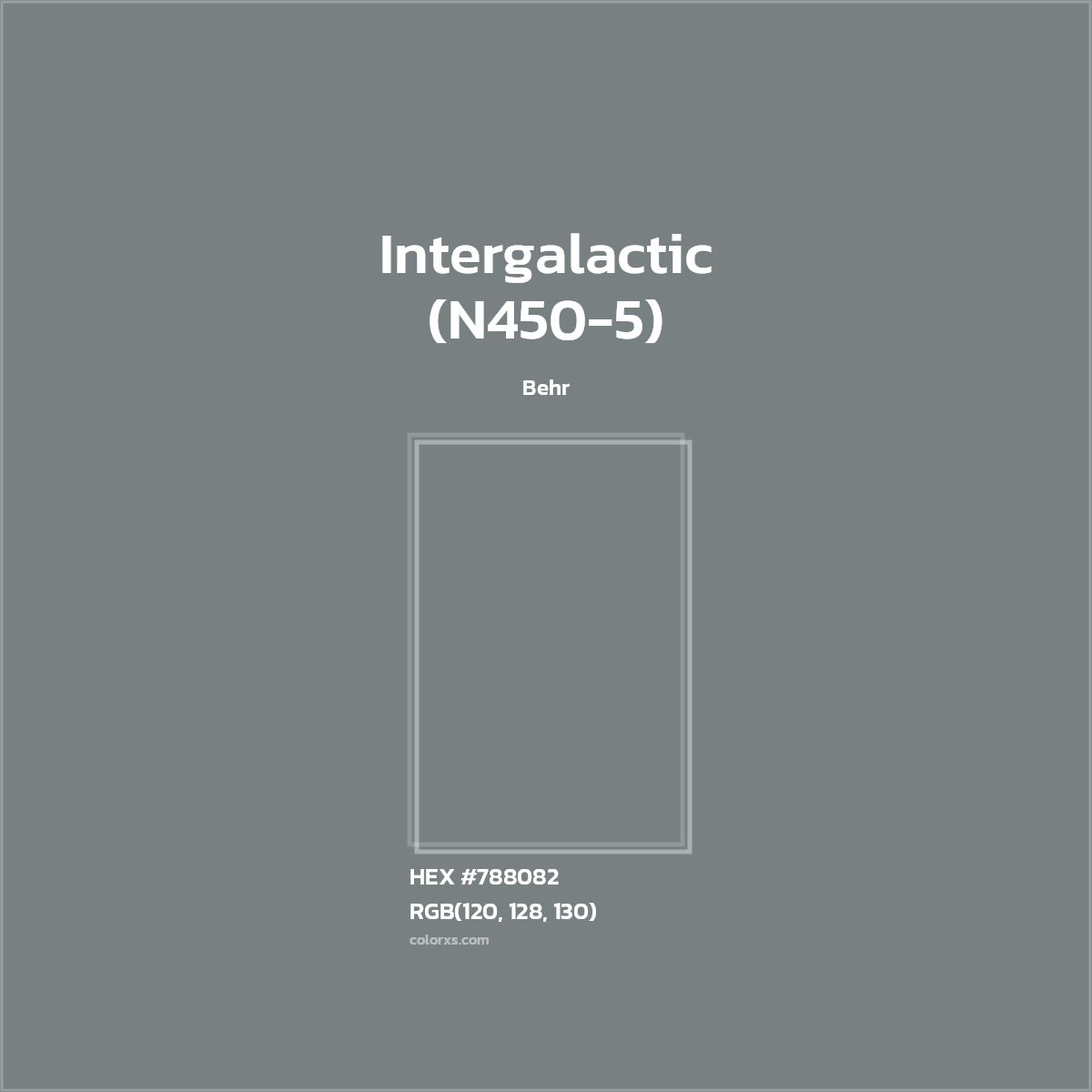 #788082 Intergalactic (N450-5) Paint Behr - Color codes and meaning | Matching colors and paints