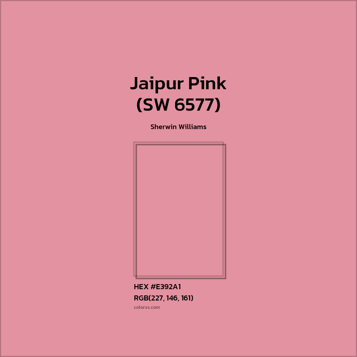 #E392A1 Jaipur Pink (SW 6577) Paint Sherwin Williams - Color codes and meaning | Matching colors and paints