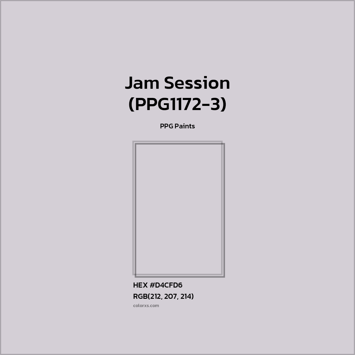 #D4CFD6 Jam Session (PPG1172-3) Paint PPG Paints - Color codes and meaning | Matching colors and paints
