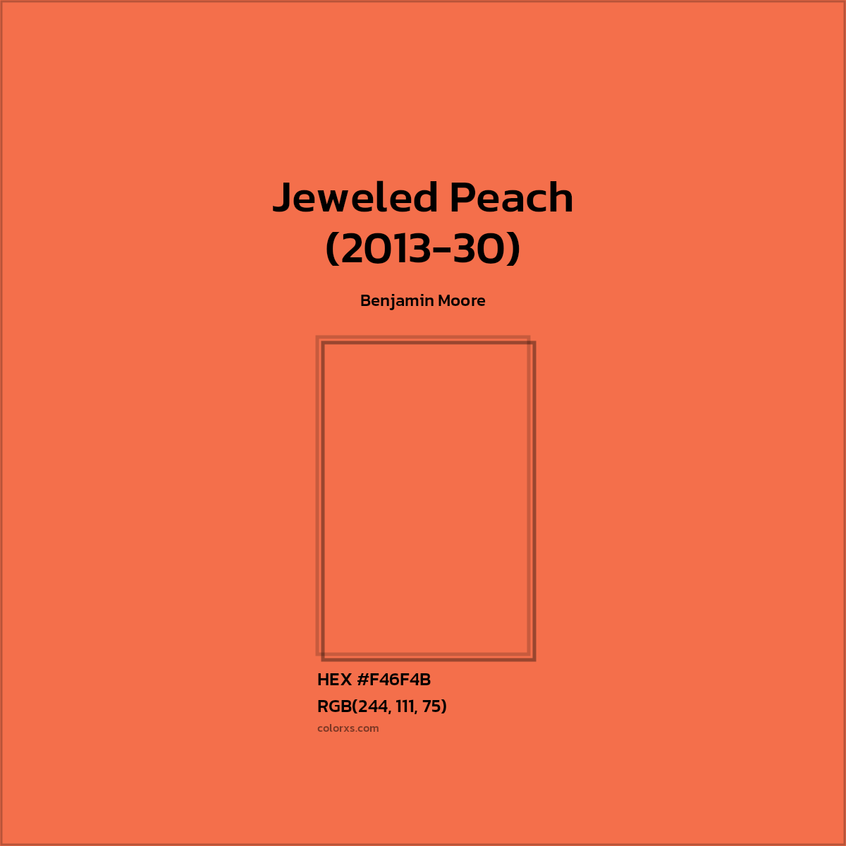 #F46F4B Jeweled Peach (2013-30) Paint Benjamin Moore - Color codes and meaning | Matching colors and paints