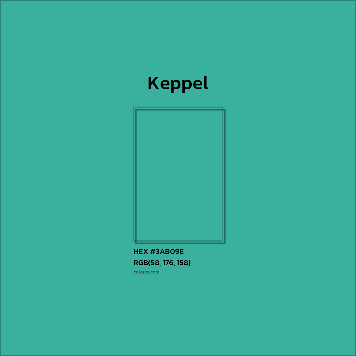 #3AB09E Keppel Color  - Color codes and meaning | Matching colors and paints