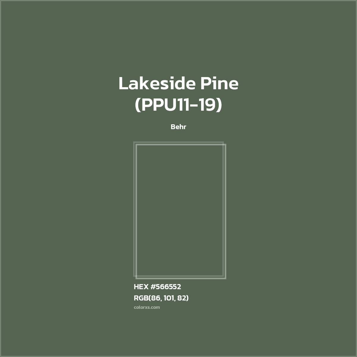#566552 Lakeside Pine (PPU11-19) Paint Behr - Color codes and meaning | Matching colors and paints