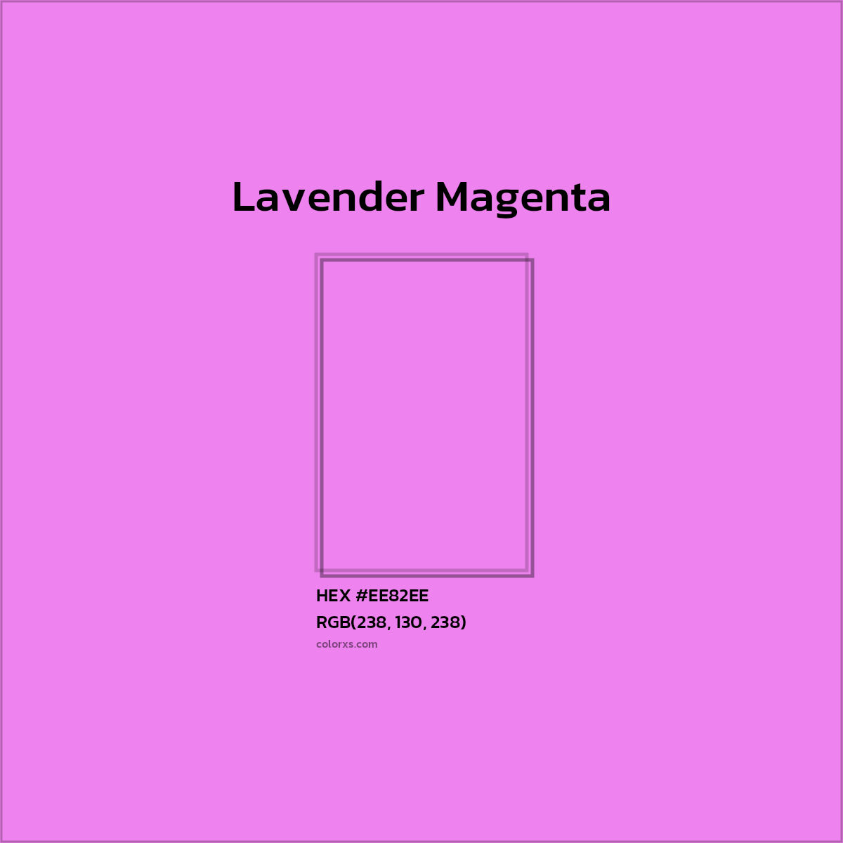 #EE82EE Lavender Magenta Color  - Color codes and meaning | Matching colors and paints