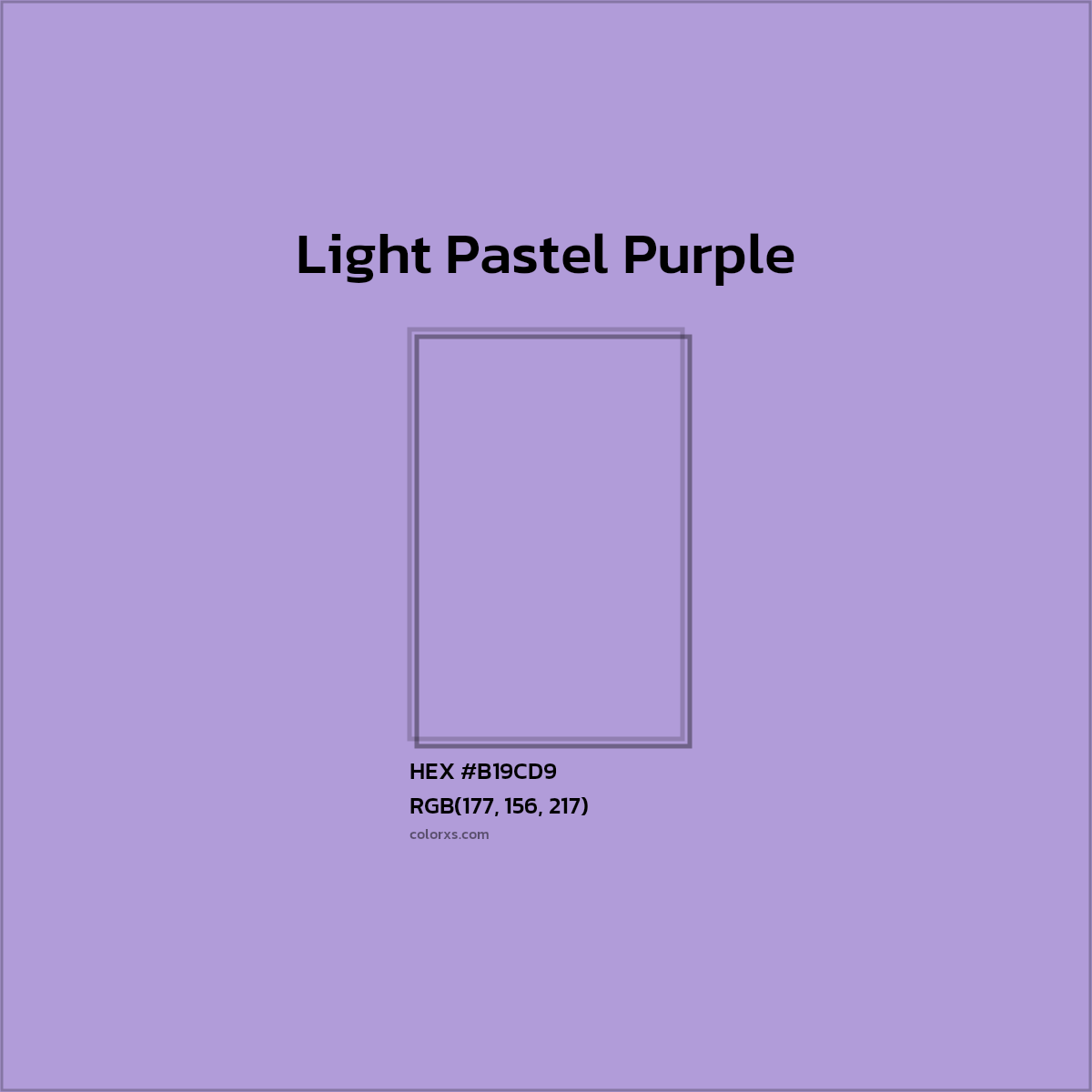 #B19CD9 Light Pastel Purple Color  - Color codes and meaning | Matching colors and paints
