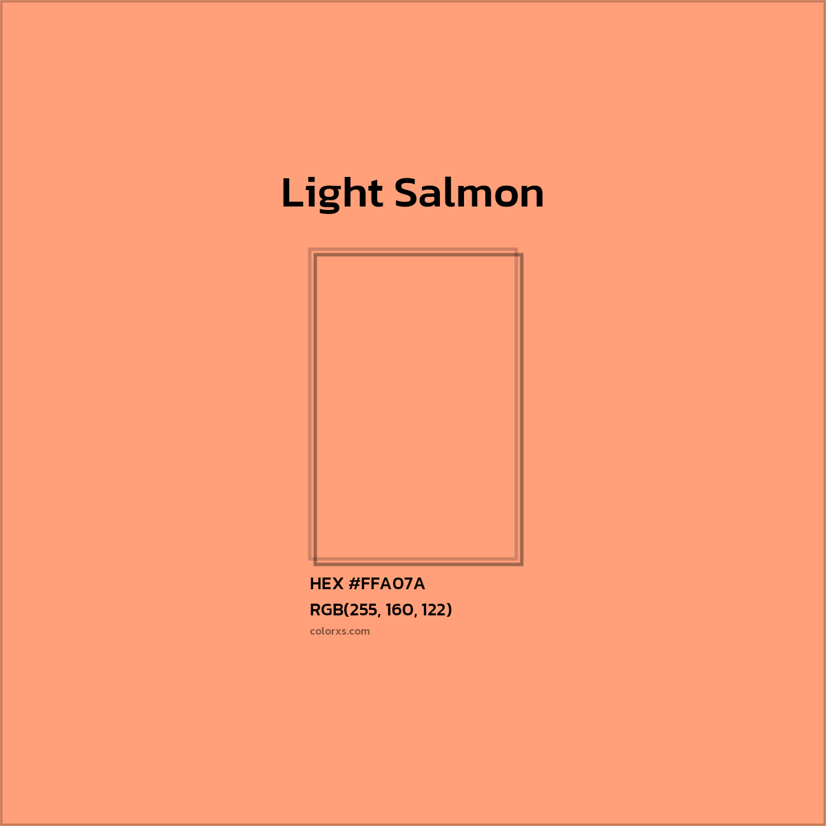 #FFA07A Light Salmon Color  - Color codes and meaning | Matching colors and paints