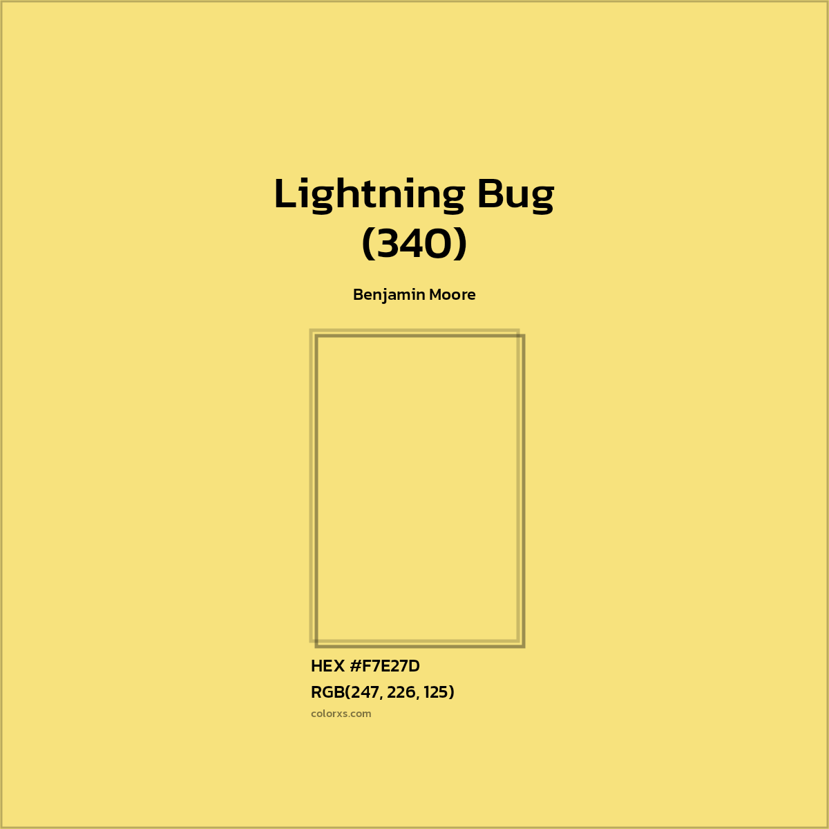 #F7E27D Lightning Bug (340) Paint Benjamin Moore - Color codes and meaning | Matching colors and paints