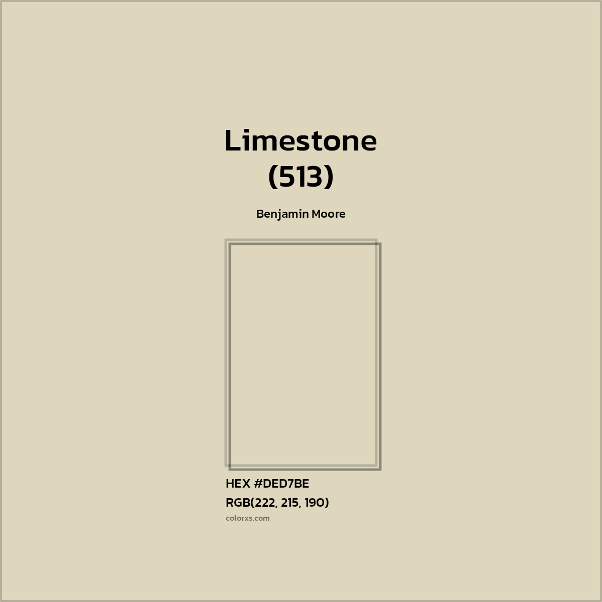 #DED7BE Limestone (513) Paint Benjamin Moore - Color codes and meaning | Matching colors and paints