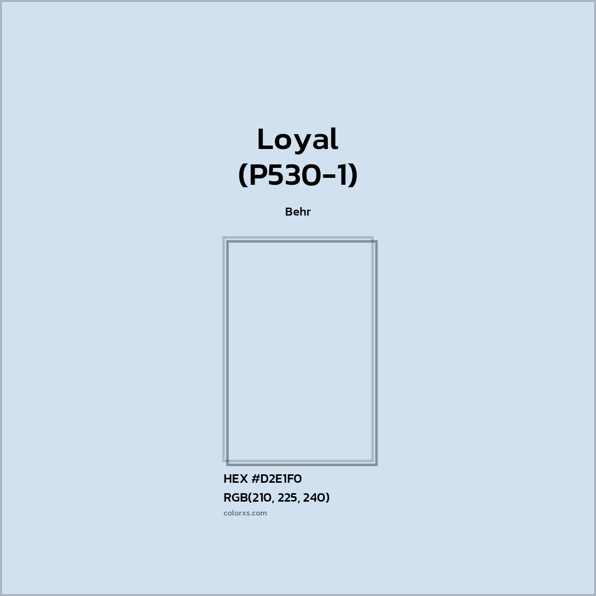 #D2E1F0 Loyal (P530-1) Paint Behr - Color codes and meaning | Matching colors and paints