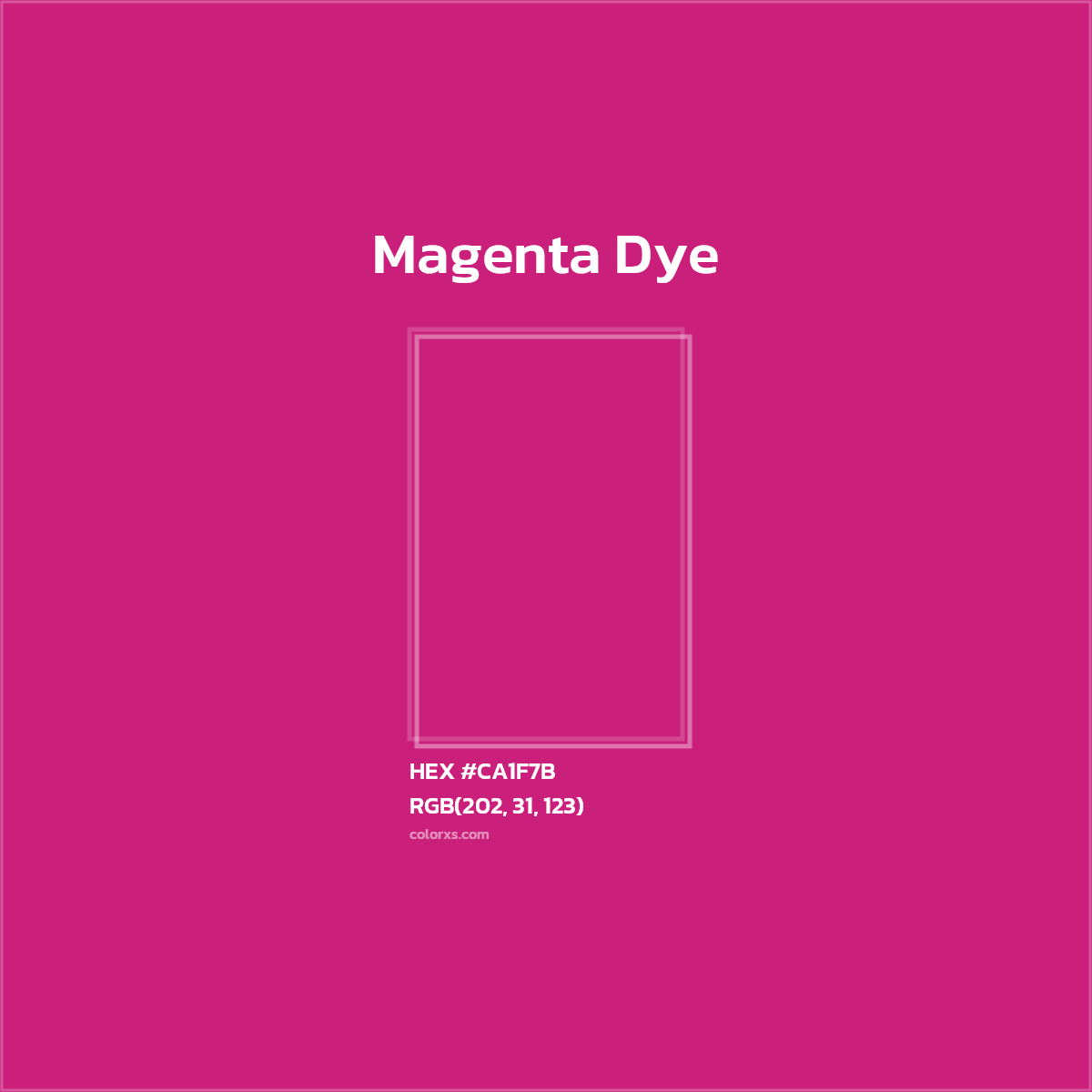 #CA1F7B Magenta Dye Color  - Color codes and meaning | Matching colors and paints