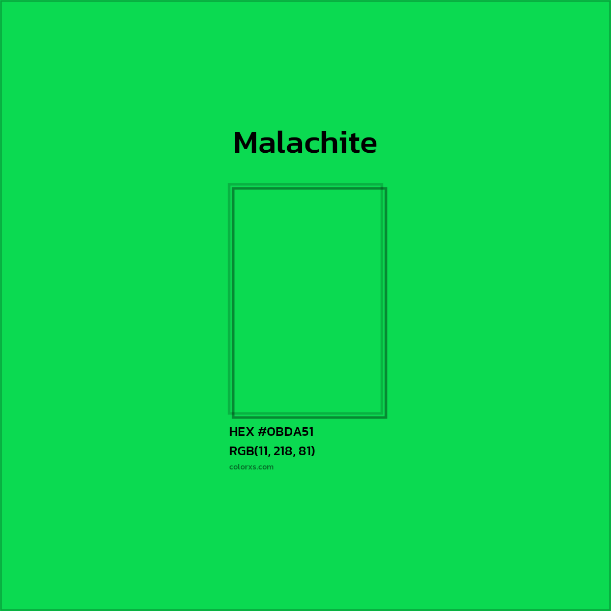 #0BDA51 Malachite Color  - Color codes and meaning | Matching colors and paints
