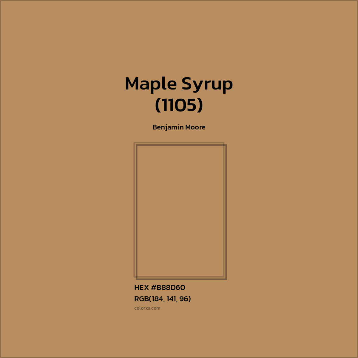 #B88D60 Maple Syrup (1105) Paint Benjamin Moore - Color codes and meaning | Matching colors and paints