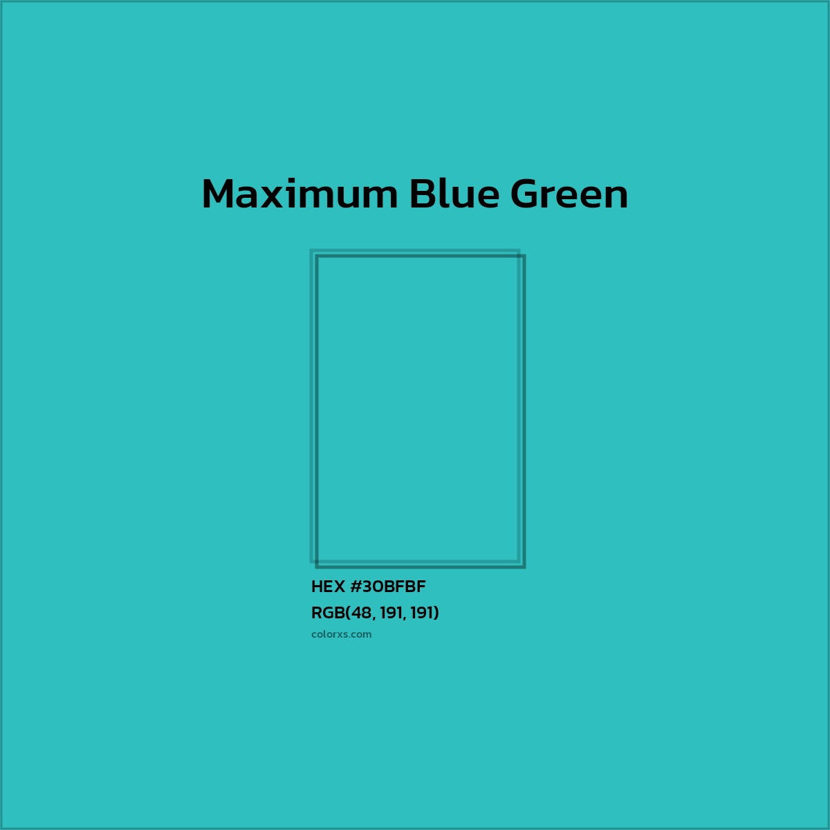 #30BFBF Maximum Blue Green Color Crayola Crayons - Color codes and meaning | Matching colors and paints