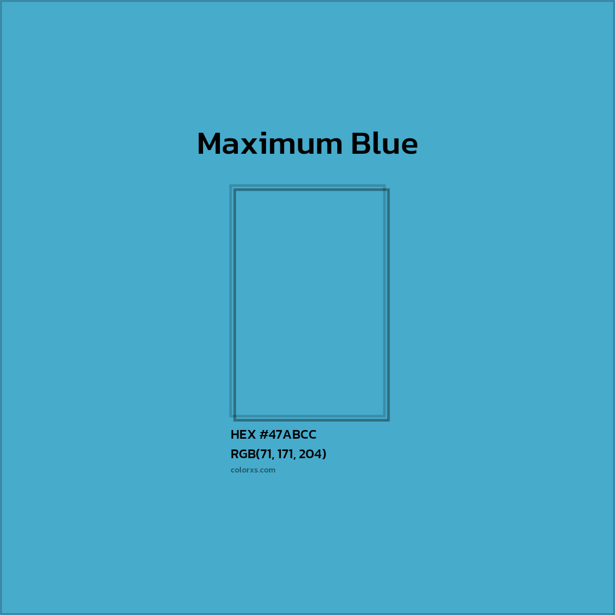 #47ABCC Maximum Blue Color Crayola Crayons - Color codes and meaning | Matching colors and paints