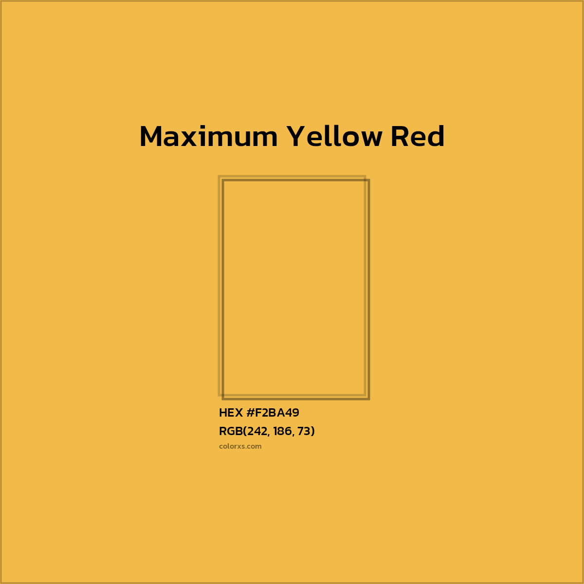#F2BA49 Maximum Yellow Red Color Crayola Crayons - Color codes and meaning | Matching colors and paints