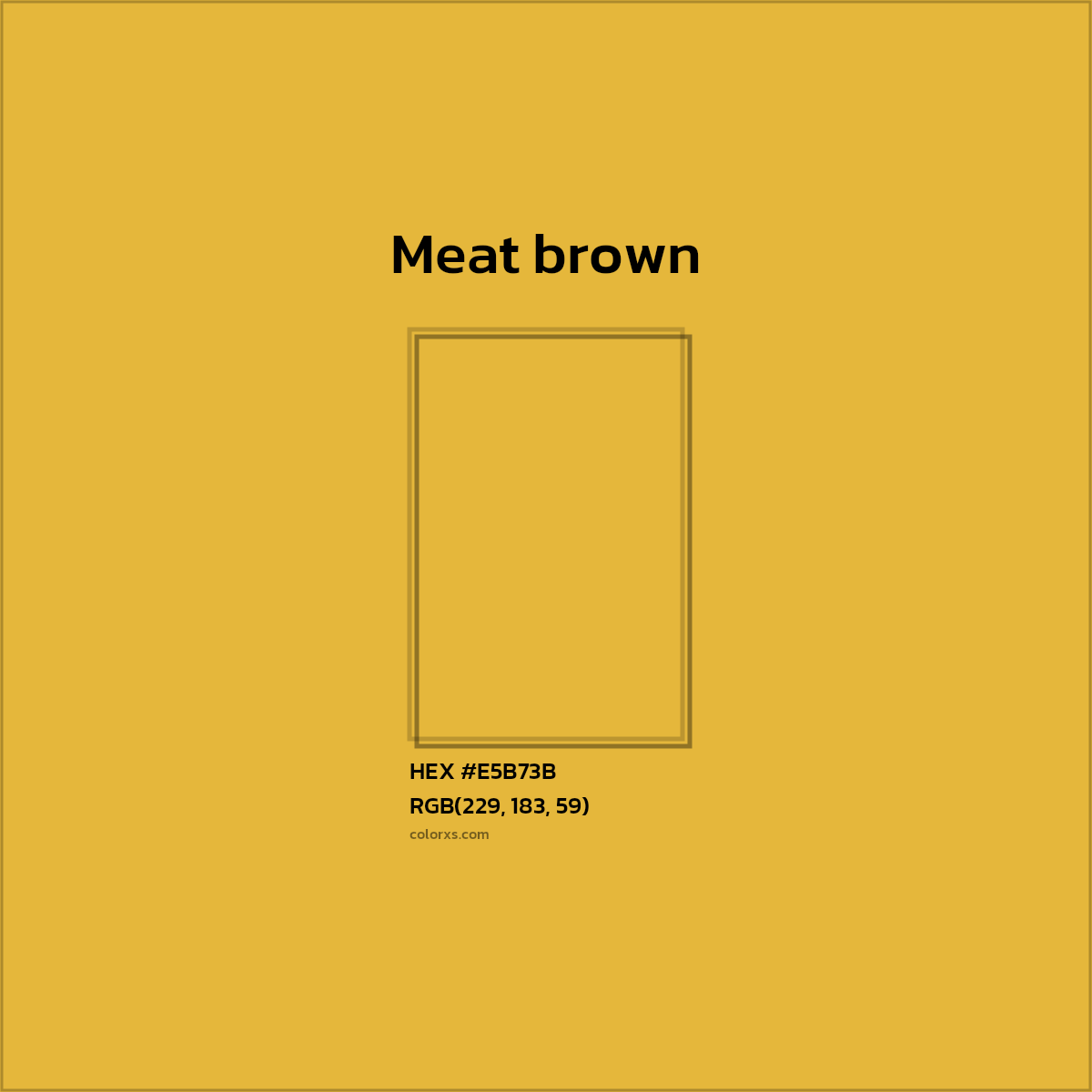 #E5B73B Meat brown Color  - Color codes and meaning | Matching colors and paints