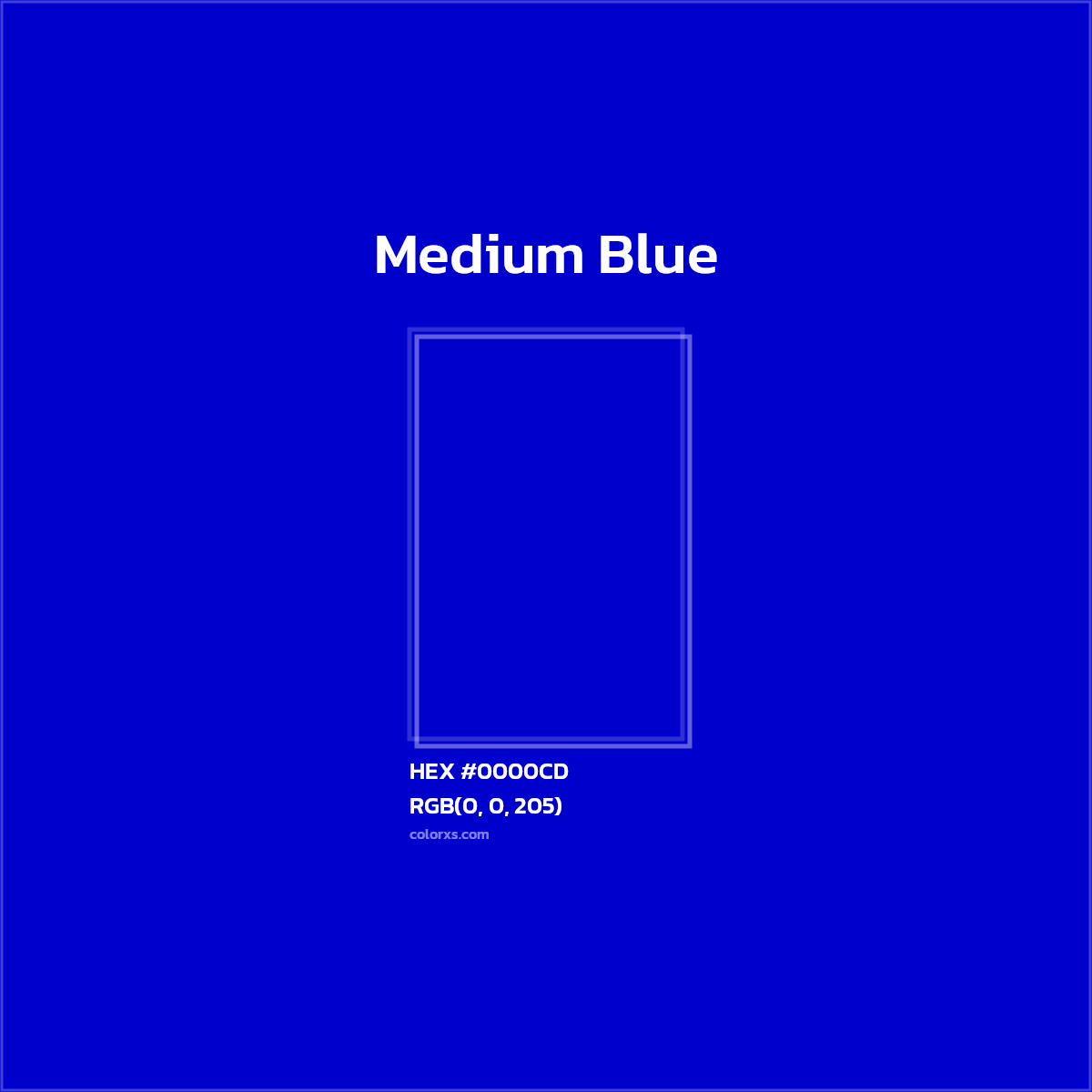#0000CD Medium Blue Color  - Color codes and meaning | Matching colors and paints