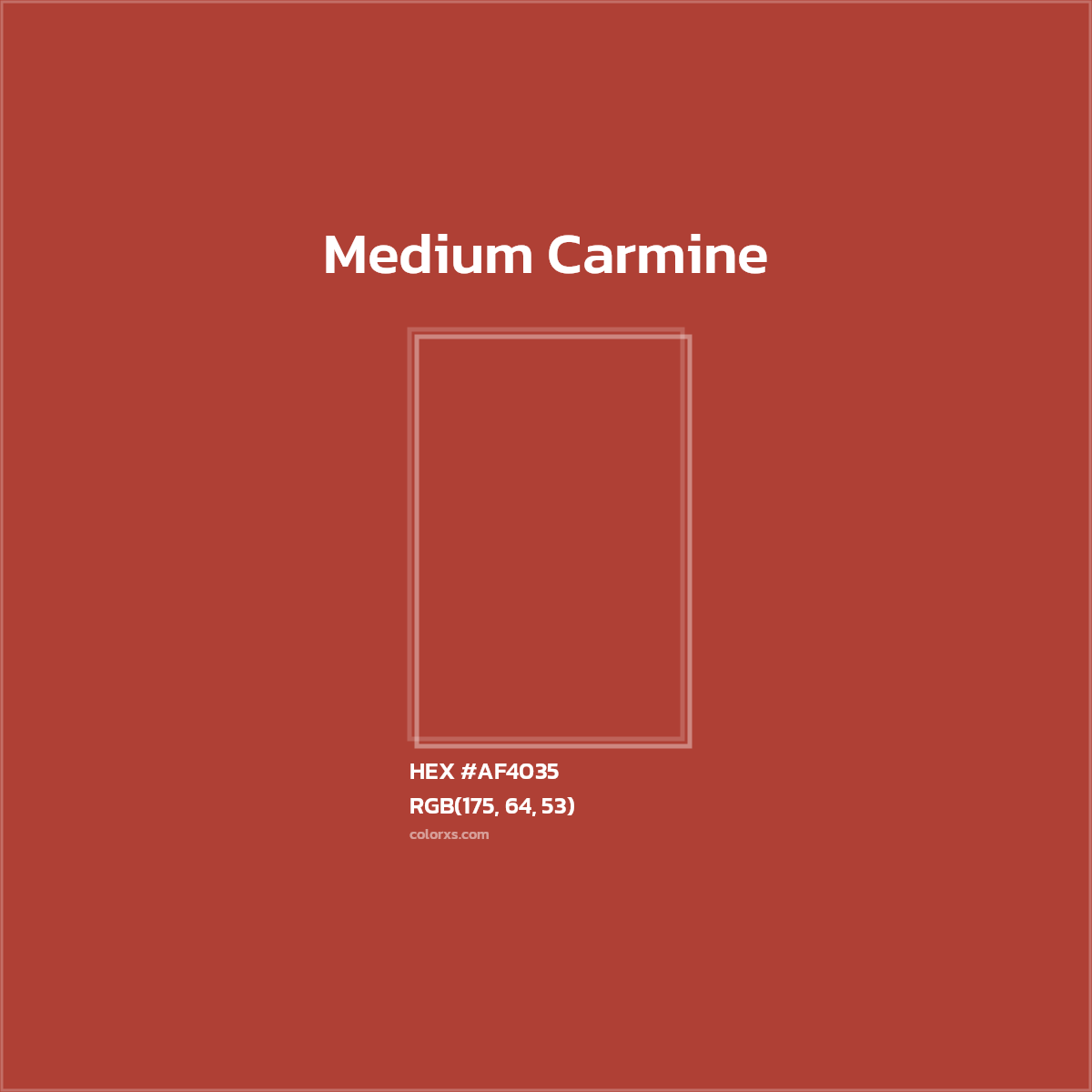 #AF4035 Medium Carmine Other  - Color codes and meaning | Matching colors and paints