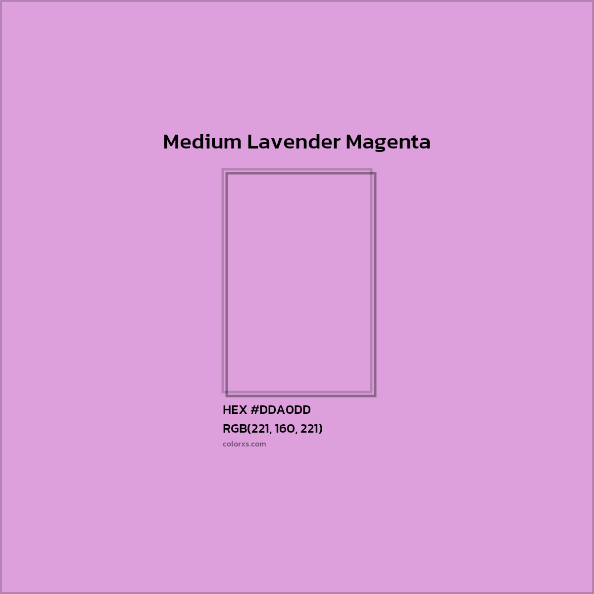 #DDA0DD Medium Lavender Magenta Color  - Color codes and meaning | Matching colors and paints