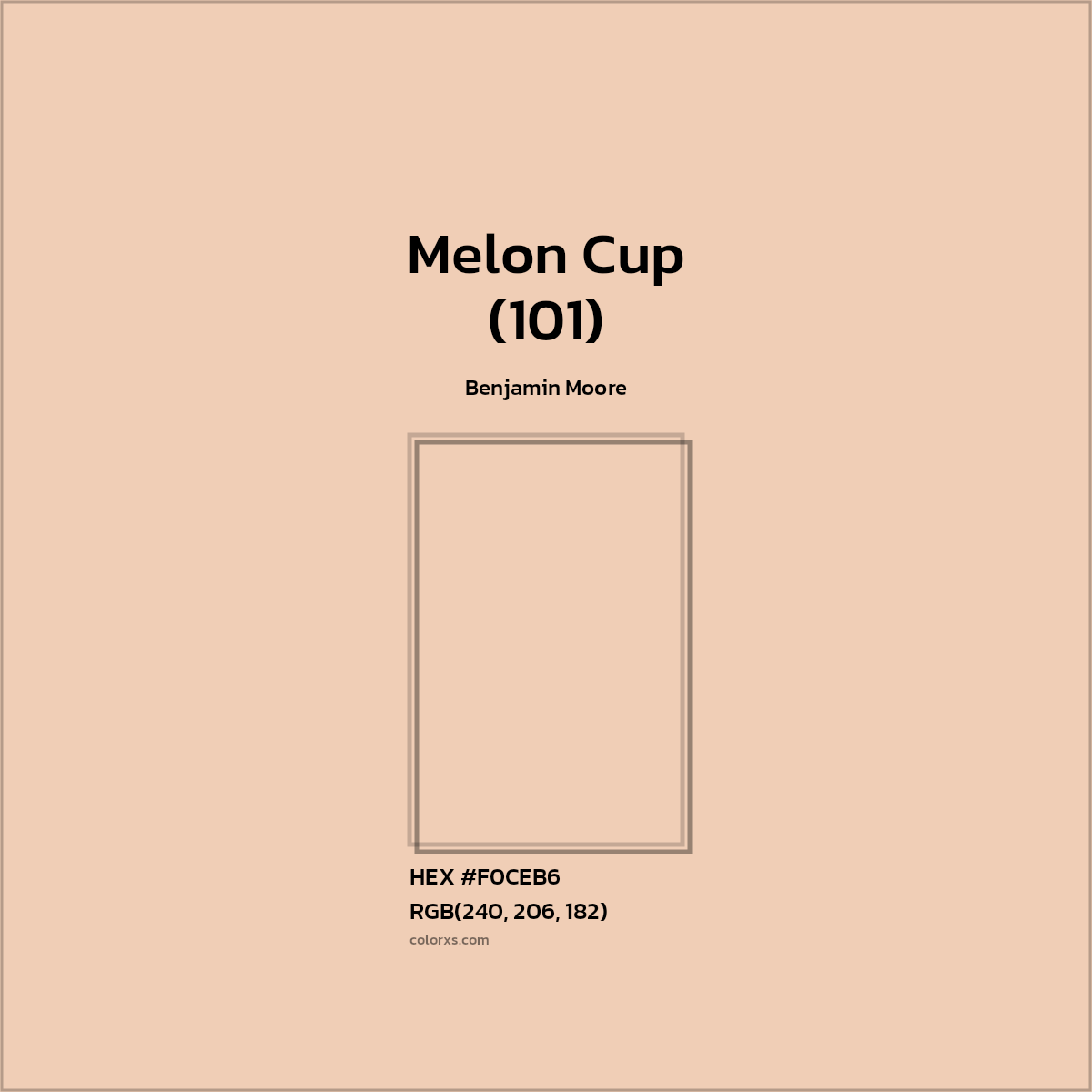 #F0CEB6 Melon Cup (101) Paint Benjamin Moore - Color codes and meaning | Matching colors and paints