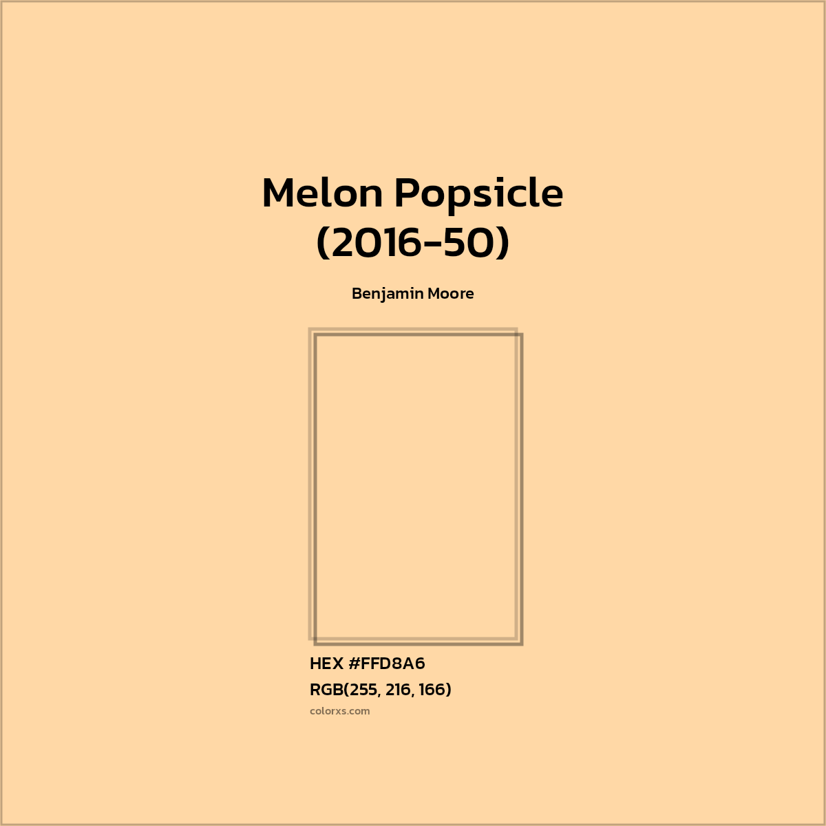 #FFD8A6 Melon Popsicle (2016-50) Paint Benjamin Moore - Color codes and meaning | Matching colors and paints