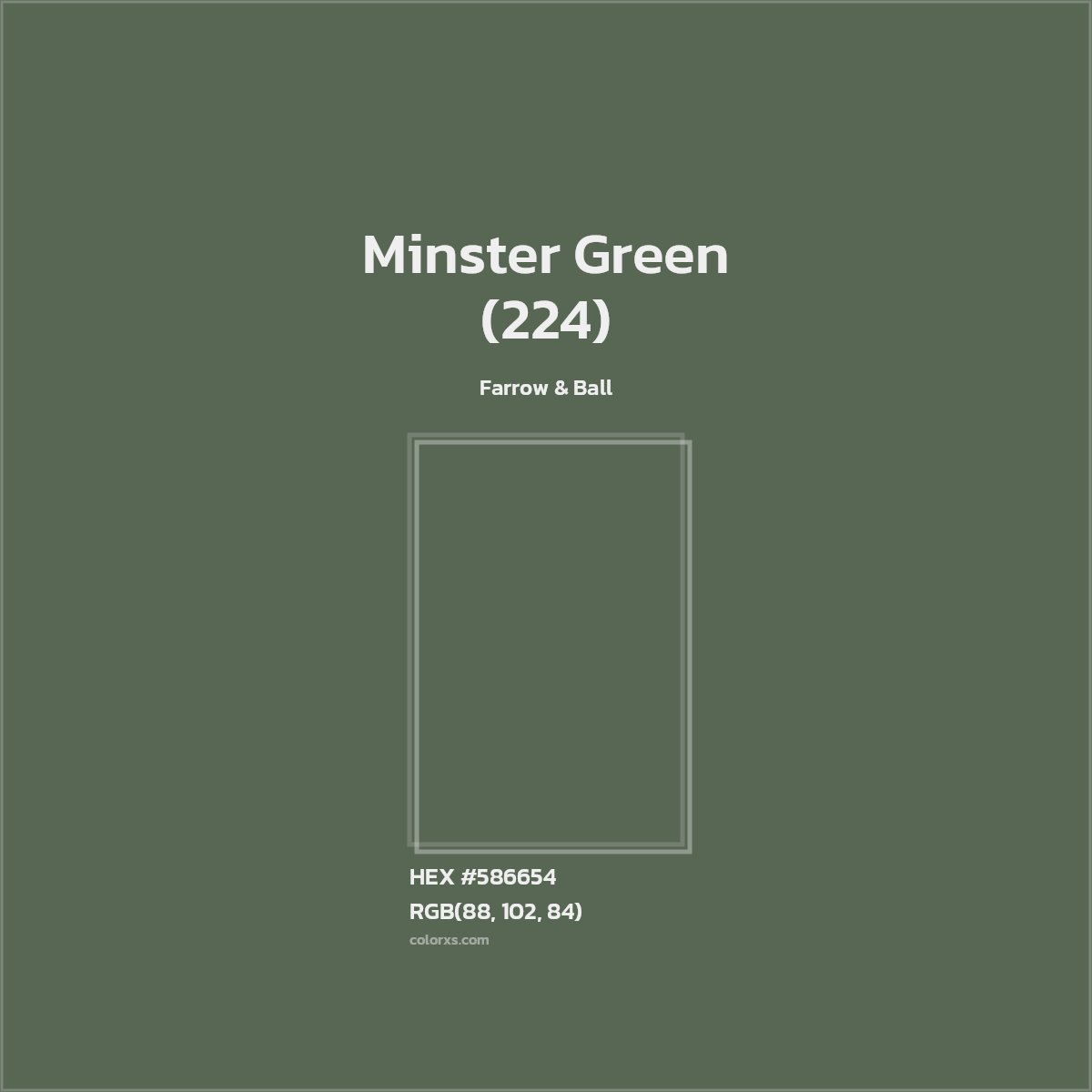 #586654 Minster Green (224) Paint Farrow & Ball - Color codes and meaning | Matching colors and paints