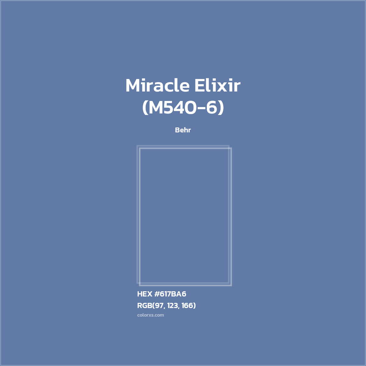 #617BA6 Miracle Elixir (M540-6) Paint Behr - Color codes and meaning | Matching colors and paints
