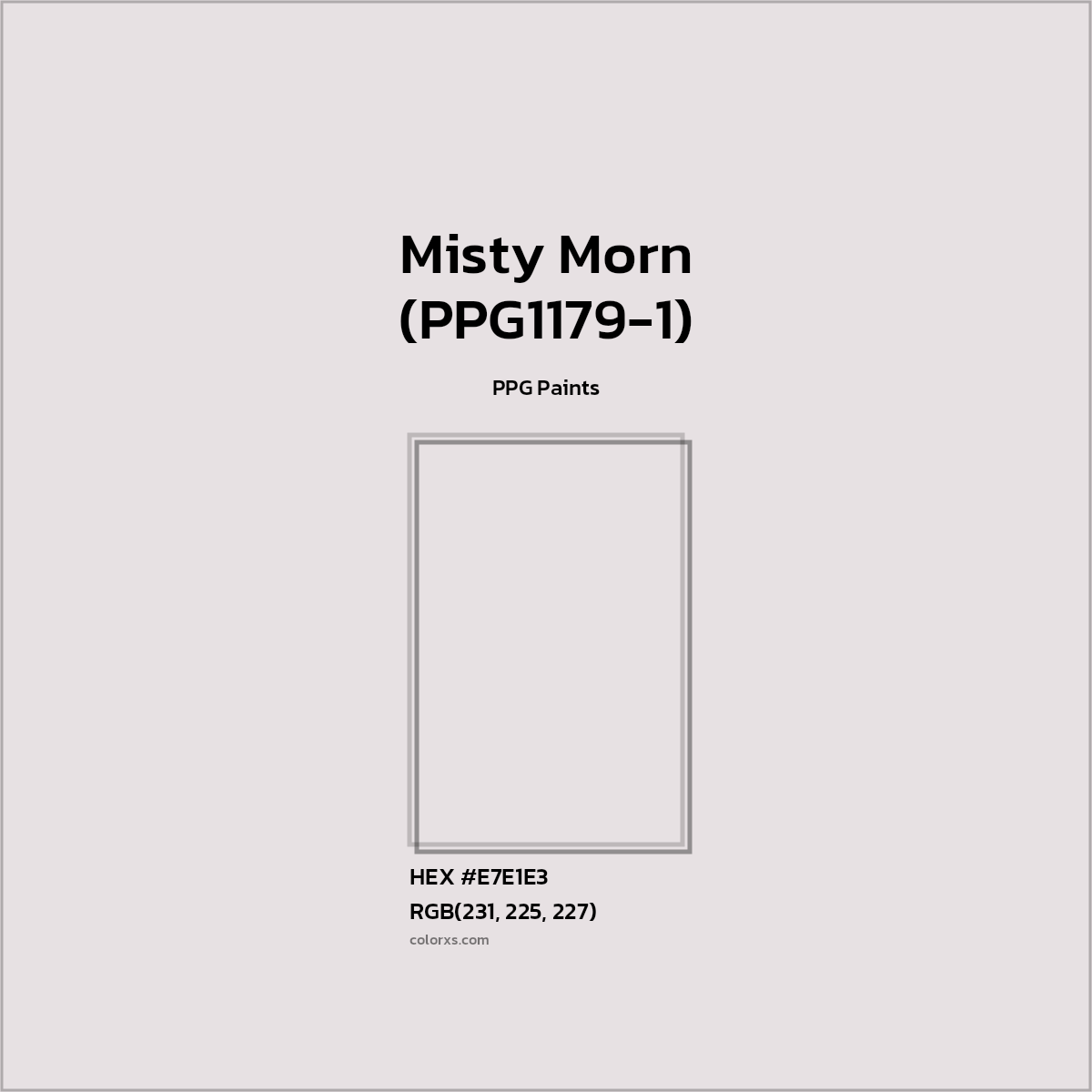 #E7E1E3 Misty Morn (PPG1179-1) Paint PPG Paints - Color codes and meaning | Matching colors and paints