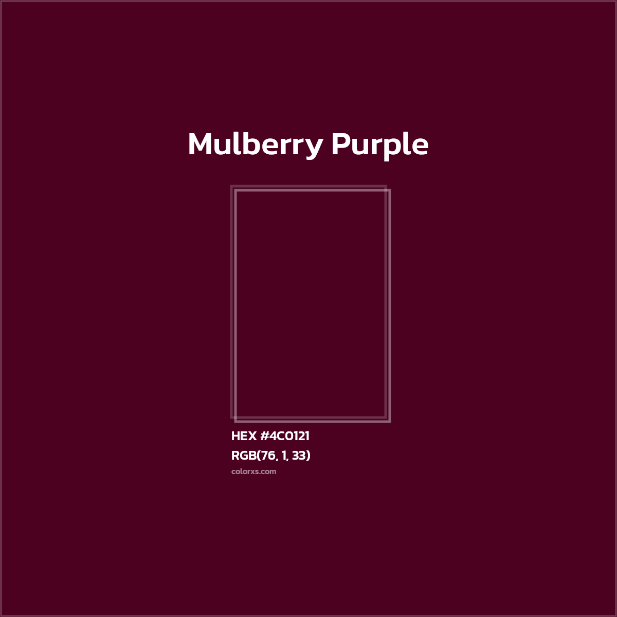 #4C0121 Mulberry Purple Color  - Color codes and meaning | Matching colors and paints