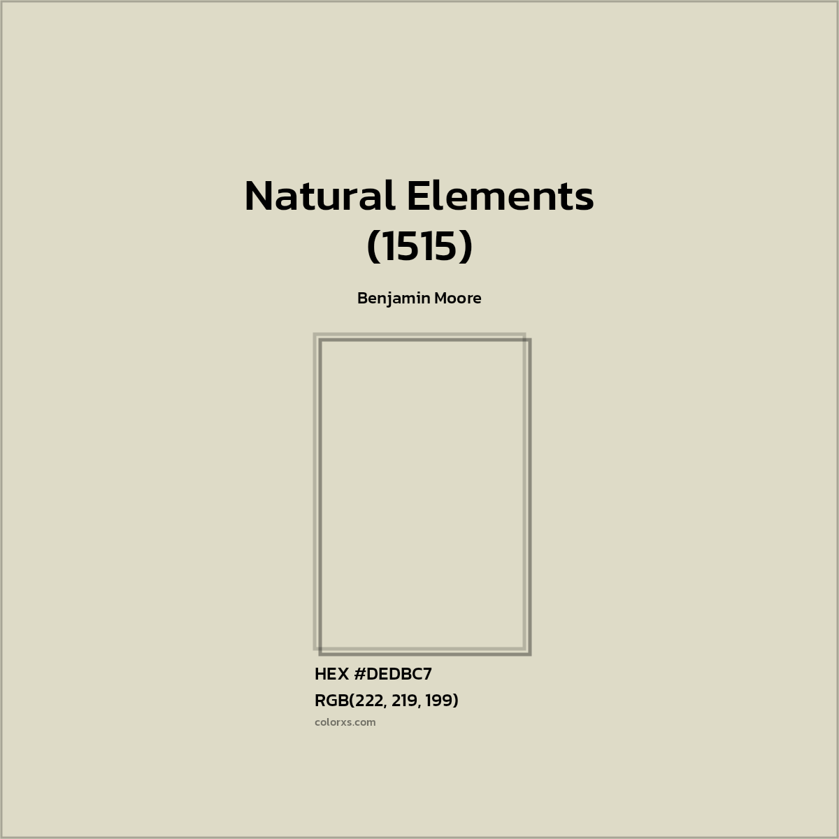 #DEDBC7 Natural Elements (1515) Paint Benjamin Moore - Color codes and meaning | Matching colors and paints