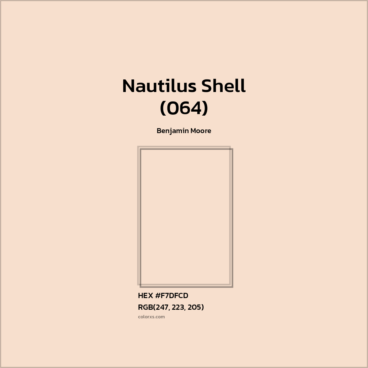 #F7DFCD Nautilus Shell (064) Paint Benjamin Moore - Color codes and meaning | Matching colors and paints