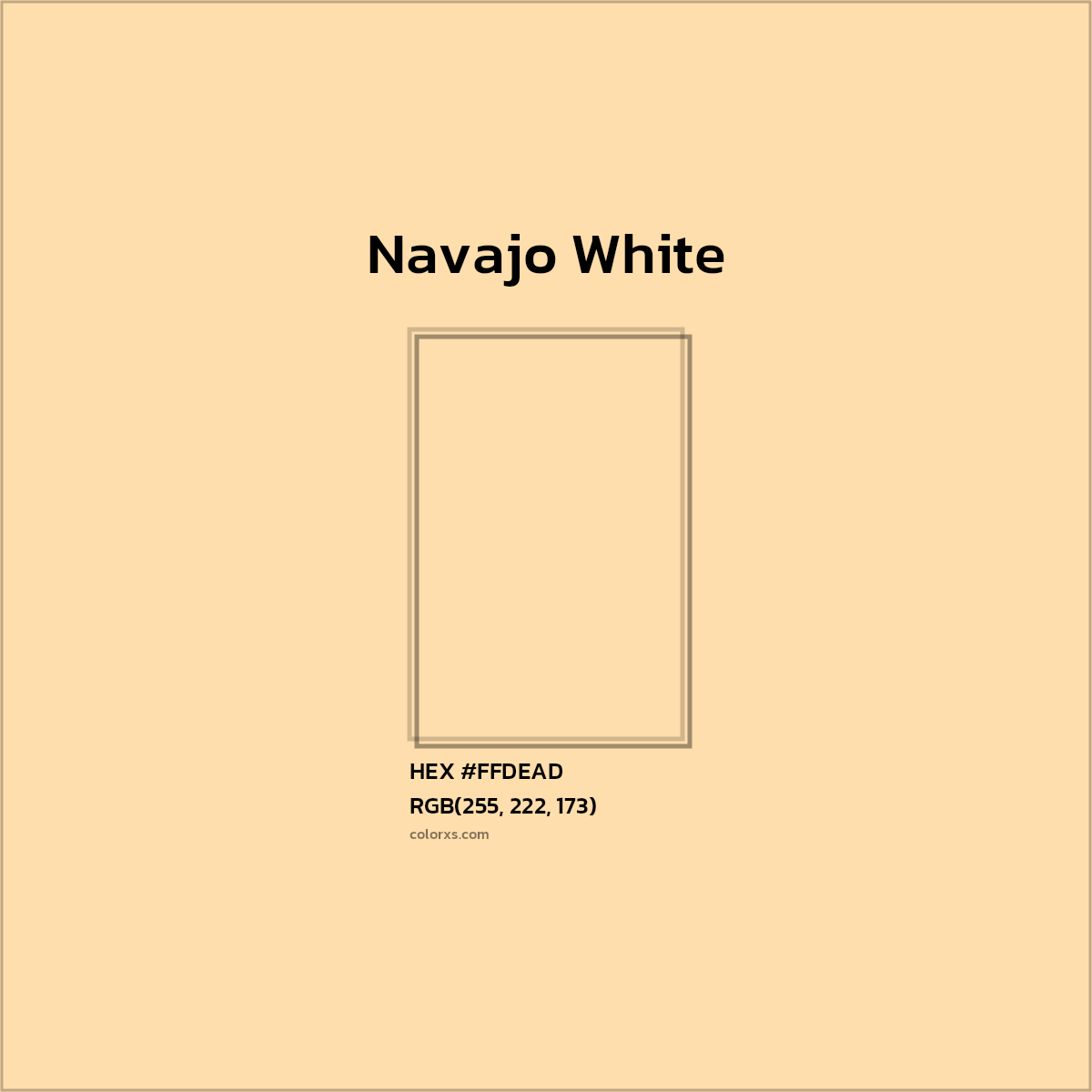 #FFDEAD Navajo White Color  - Color codes and meaning | Matching colors and paints